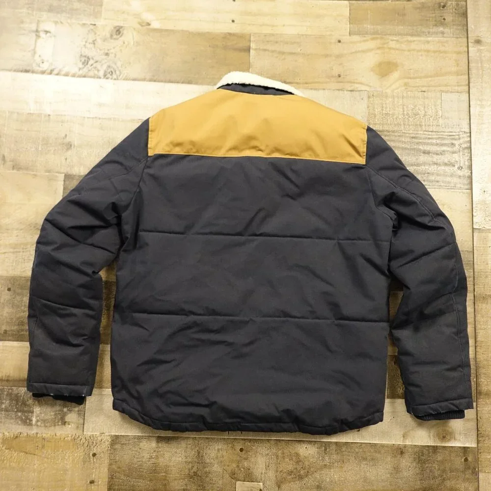 Levi’s Quilted Woodsman‎ Puffer Jacket Men’s Large Navy Brown